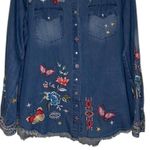 Johnny Was Cara Frayed Westward Denim Shirt NWT RARE Photo 6