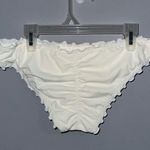 Shade & Shore White Ruffled Low Waisted Bikini Bottoms Photo 1