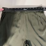 Ginia Silk Pants Womens XS Green Tapered Lightweight Pull On Stretch‎ Pockets Photo 5