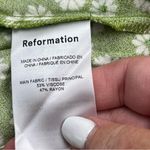 Reformation Crimini Fennel Slip On Slit Midi Dress Size 4 Green White NEW Photo 4