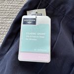 Dockers Navy Blue Classic High Natural Waist Pleated Chino Shorts Size 10 NWT Photo 3
