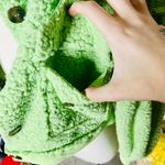 Boutique Lime Green Cropped Sherpa Jacket Photo 3