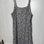 Vintage Y2K Black White Leopard Babydoll Lime Green Cami Mini Dress Women's MED Photo 4