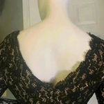 Eliza J  Dress Womens 4 Black Lace Overlay Knee Length Event Party Sheath #304 Photo 8