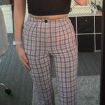 SheIn Pink Plaid Pants Photo 0
