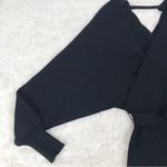 Gianni Bini Black Low Cut Fitted Mini Sweater Dress Sexy Party LBD Size Small Photo 5