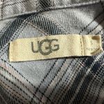 UGG  Flannel button down pajama shirt size Small blue Photo 5