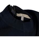 Halston Heritage $325  4 Stretch Knit Midi Dress Mock Neck Sleeveless Black Funky Photo 5