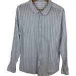 Sundry  Womens Gauzy Cotton Blue‎ Striped Button Up Shirt Sz 2 (M) Coastal Beachy Photo 0