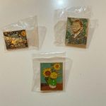 Van Gogh Themed Metal Pins Set (3) Photo 1