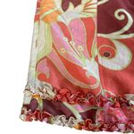 Nanette Lepore Silk Linen Blend Multicolor Ruffle Skirt Size 6 Photo 3