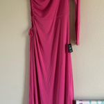 Lulus NWT  Sweet Flirt Pink Long Sleeve One- Shoulder Maxi Dress Size Large Photo 1