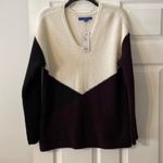 Apt. 9  brand new sweater size M it’s white black and purple color it’s very cute Photo 0