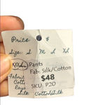 New Tyger Lotus blue and pink silk palazzo Wide leg pants Loungewear Ethereal Size XL Photo 6