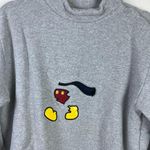 Vintage Disney Christmas Women's Mickey Mouse Mock Neck Gray Sweatshirt Large Photo 1