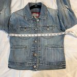 Abercrombie & Fitch Light Wash Denim Jacket Distressed Classic Button Front M Photo 4