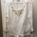 FINAL MARKDOWN Ladies’ NWT Ruby Rd. Linen Blend Jacket Hook & Loop Closures (14) White Photo 0