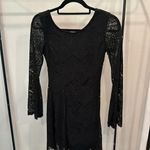 Free People Black Lace Boho Bell Sleeve Dress Photo 1