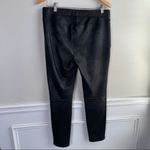 Free People black vegan leather never let you go leggings pants size 12 Photo 4