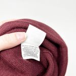 Victoria's Secret Womens PINK Pom Pom Knitted Beanie Winter Cap Hat Burgundy Photo 4