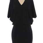 White House | Black Market Drama Sleeve Mock Neck Shift Dress Sz Small Black Photo 0