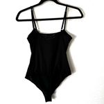 Free People  Black Night Rhythm Corset Thong Bodysuit Size Medium Photo 2