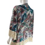 Umgee Boho Paisley Wrap Shawl Fringe Tassel Lightweight Women's Small / Medium Photo 2