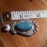 Mojave Blue Turquoise Stainless Steel Pendant Necklace Photo 3