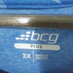 Bcg  2X Diagonal Blue Pattern Athletic Top Plus Photo 2
