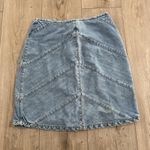 Faded Glory Vintage Y2K 90s  Chevron Denim Jean Skirt Size 6 Small 100% Cotton Photo 5
