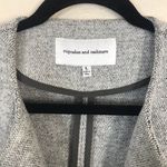 CUPCAKES & CASHMERE Open Coat Striped Long Allesa Color‎ block neutral Gray Size L Photo 4