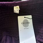 Exlura  Women's Purple‎ Square Neck Puff Sleeve Bow Smocked Babydoll Mini Dress M Photo 5