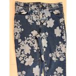 Chico's  Girlfriend Slim Leg Ankle Jeans Floral Print Stretch Blue Denim Size 0.5 Photo 7