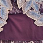 Free People EUC  Floral Embroidered Dress Purple Size 4 Photo 8