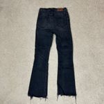 Madewell  Cali Demi Boot Cut Jeans in Edmunds Wash Black Raw Hem Size 26 Tall Photo 3