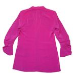 Elizabeth and James NWT Heather Blazer in Fuchsia Pink Ruched Sleeve Crepe 2 $495 Photo 9