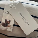 Denim & Flower NWT  Woman's Cream and Blue Striped Crew Neck Long Sleeve Shirt XL Photo 5