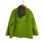 Per Se  lime green wool  jacket /scarf Large Photo 0