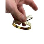 J. Crew gold and creme bangle bracelet and 2 thin bangle bracelets Photo 1