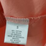 Dress Barn Pleated Front V-Neck Button Down Blouse S Peach Dopamine Classic Photo 7