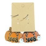 Halloween Pumpkin Earrings Boo Leopard Bow Ghost Dangle Drop Earrings New Orange Photo 3