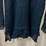 Free People  Navy Long Sleeve Lace Top Photo 10