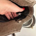 Diane Von Furstenberg NWT  Embossed Ostrich Mushroom Satchel Stella mini‎ Bag Photo 6