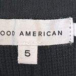 Good American NWT Black Ribbed Lace Up Flare Leg Pants - Size: 5 (2XL) Photo 2