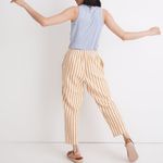 Madewell  Women’s Tapered Huston Pull On Stripe Linen Crop Pants Size XS Photo 1