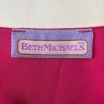 NWT Vintage Beth Michaels Caftan Dress‎ Hot Pink V Photo 4