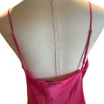 Victoria's Secret Victoria Secret Slip Mini Dress SZ Med Pink with White Lace Cami Nighty Party Photo 4