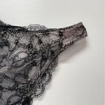 Victoria's Secret Body Suit Nighty Thong Lace Plunge Neck Corset Lace Up Black Photo 5