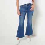 NYDJ NWT Ava Daring Ankle Flare Jeans with Fray Hem in Foundry Wash Size 24W Photo 3