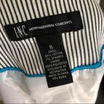 INC Black white striped fitted office siren core blazer. Size 8/M. Measurement in pics Photo 2